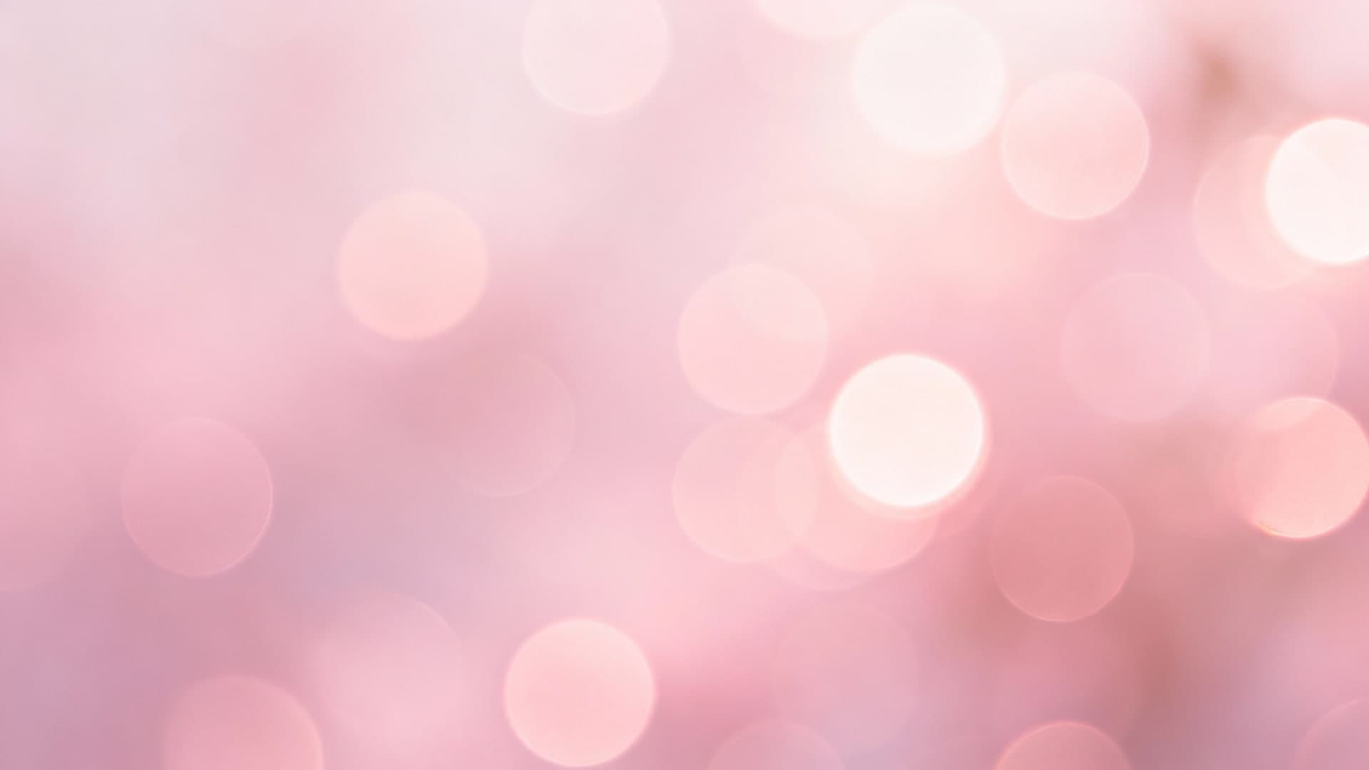 pastel pink bokeh lights softly glowing