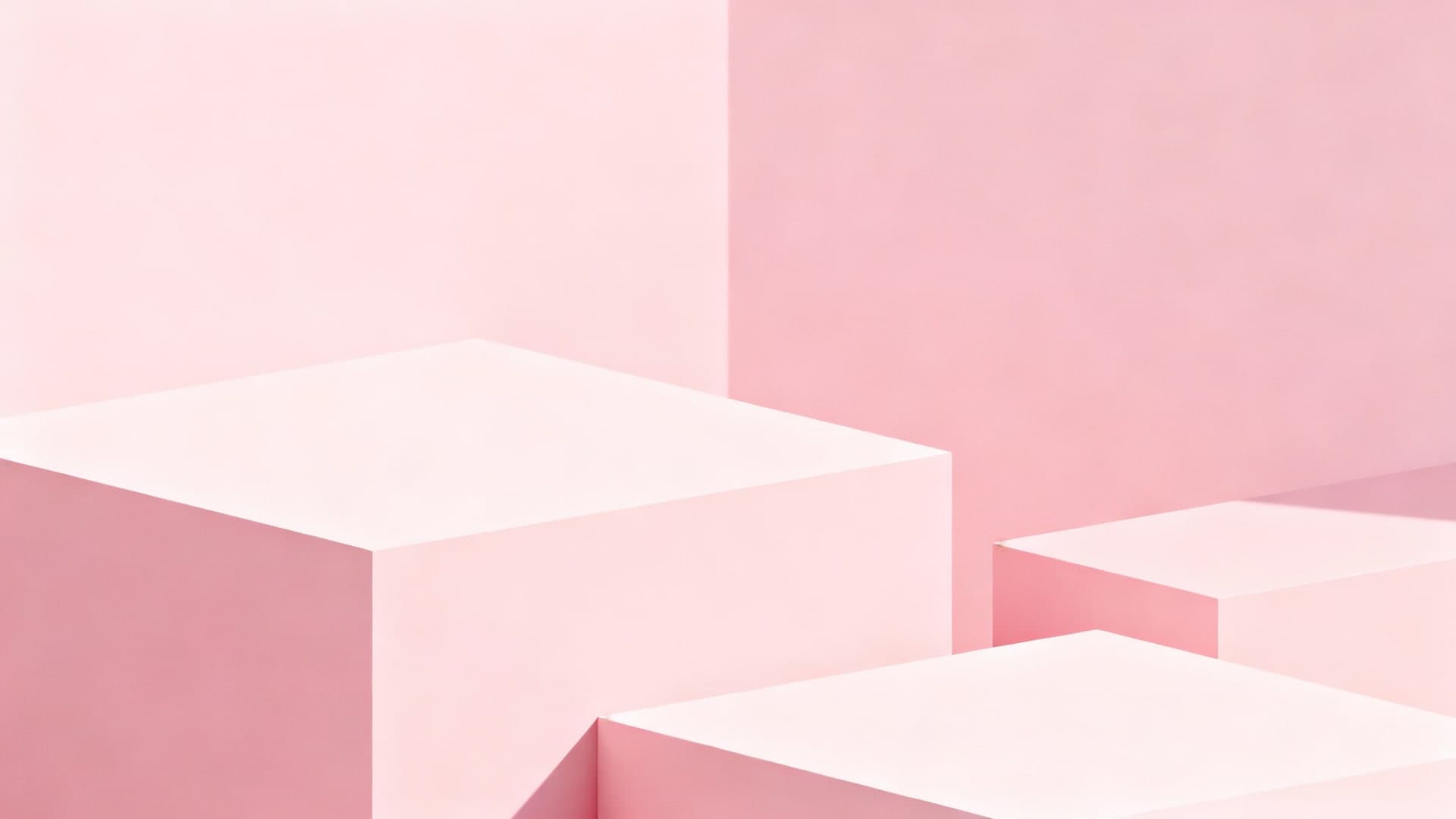 minimal pink geometric shapes arranged aesthetically