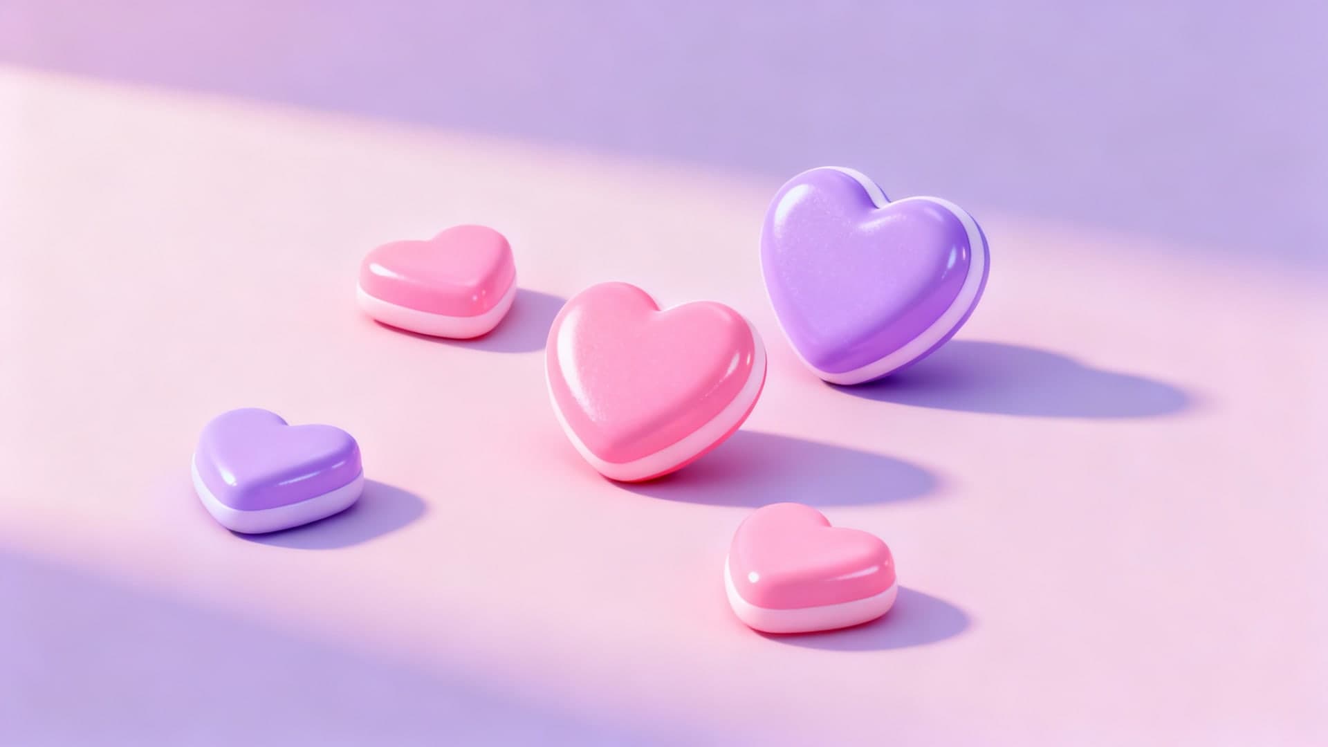 Pink heart candy wallpaper