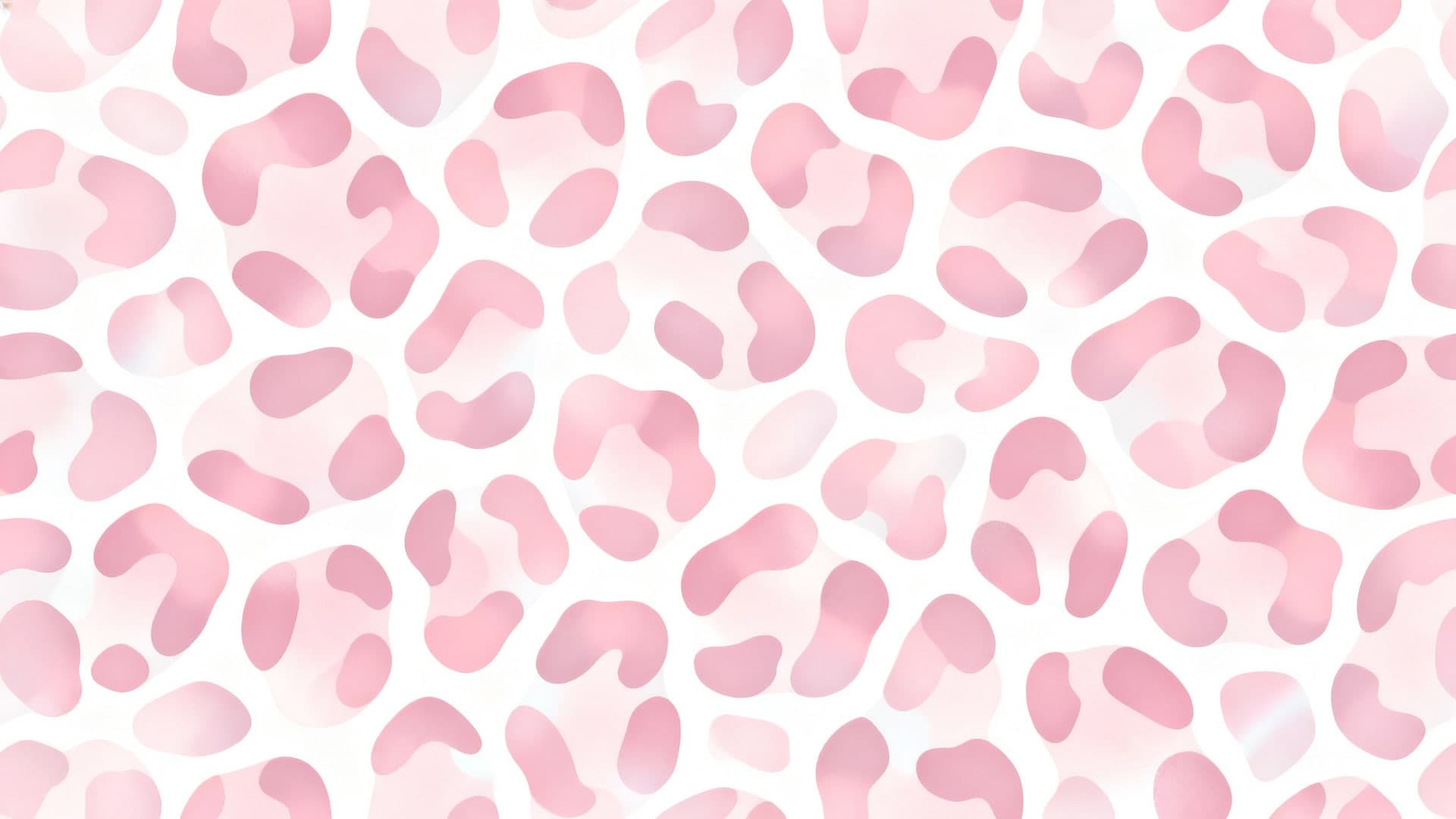 stylish seamless pink leopard pattern with soft rounded shapes, trendy aesthetic, fashion-inspired wallpaper, clean repeating layout, 16:9, no text, no watermark, no mockup