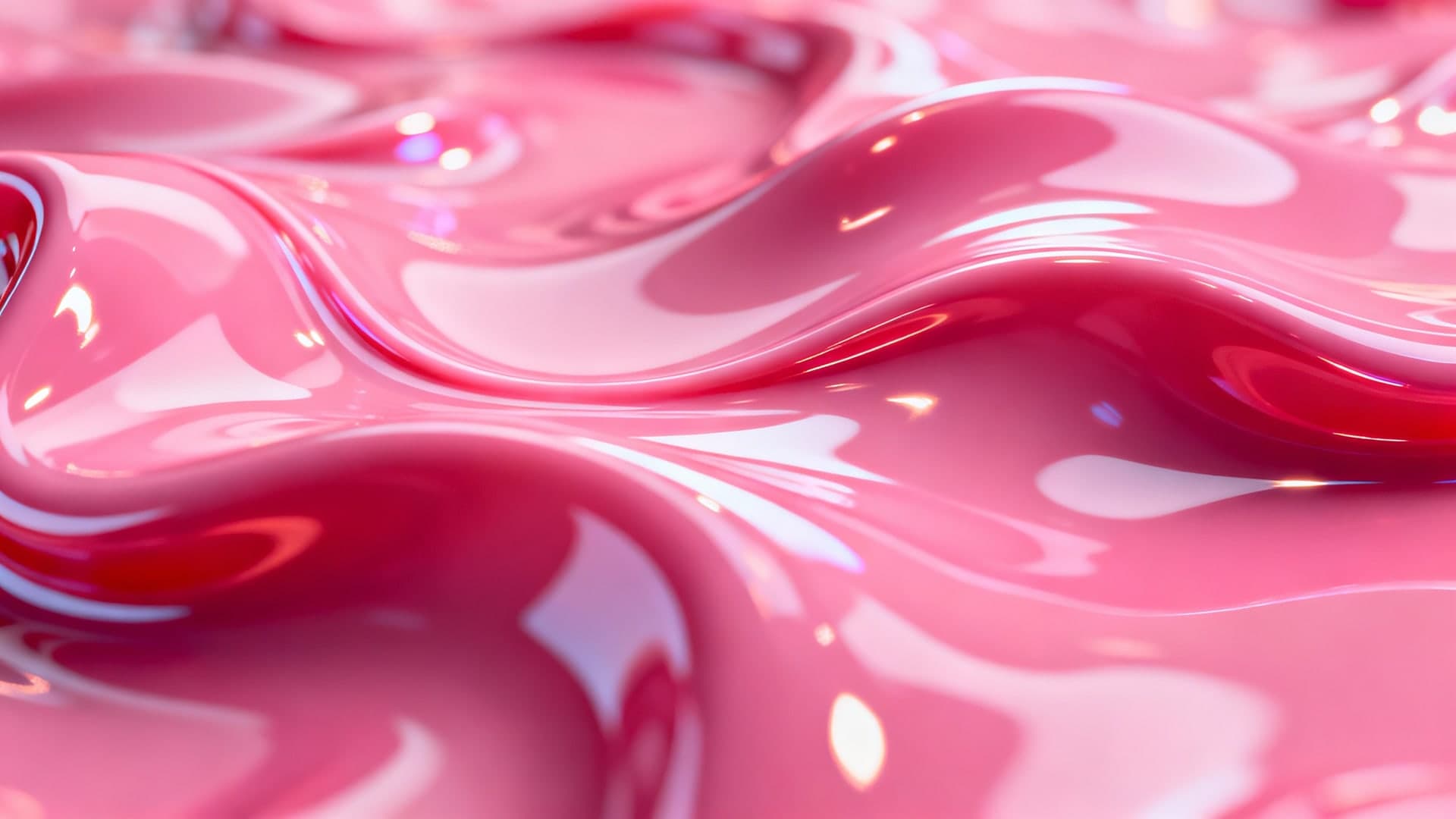 光泽感液体糖果般的粉色流动纹理。
