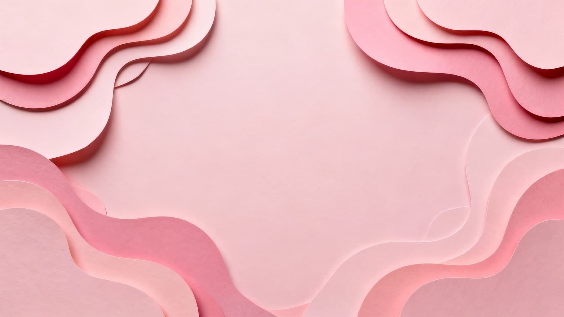 纸雕层叠感的柔粉抽象造型。