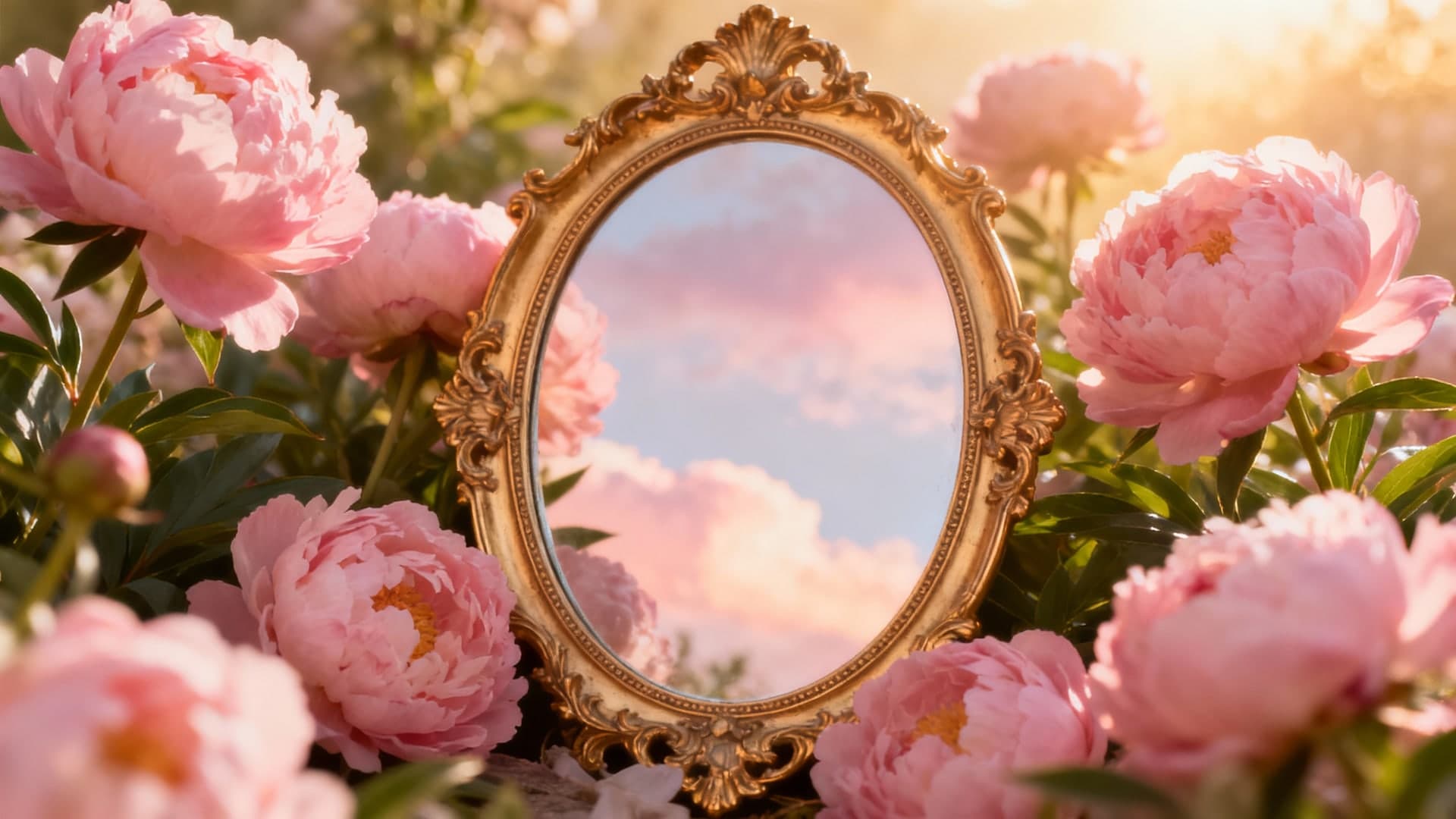 Pink dreamy garden wallpaper