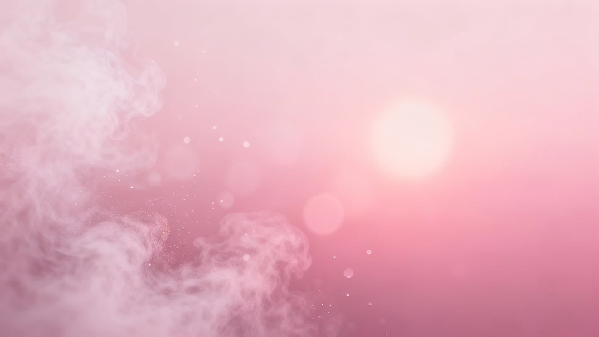 dreamy soft pink gradient with floating mist particles